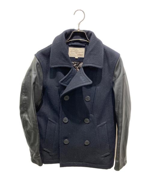 AVIREX（アヴィレックス）AVIREX (アヴィレックス) RIDER'S PEA COAT ネイビー サイズ:Mの古着・服飾アイテム