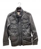 AVIREXアヴィレックス）の古着「M-65レザージャケット」｜ブラック