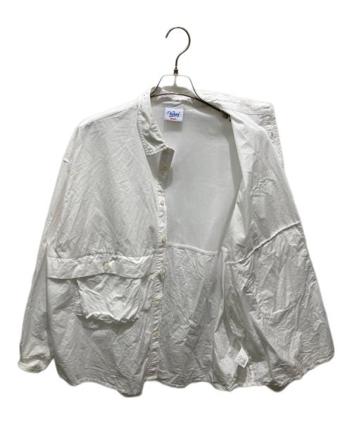KEBOZ（ケボズ）KEBOZ (ケボズ) ダブルポケットシャツ ホワイト サイズ:Mの古着・服飾アイテム