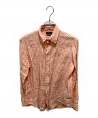 POLO RALPH LAURENポロ・ラルフローレン）の古着「リネンシャツ」｜オレンジ