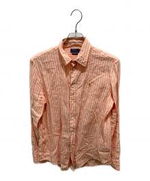 POLO RALPH LAUREN（ポロ・ラルフローレン）の古着「リネンシャツ」｜オレンジ