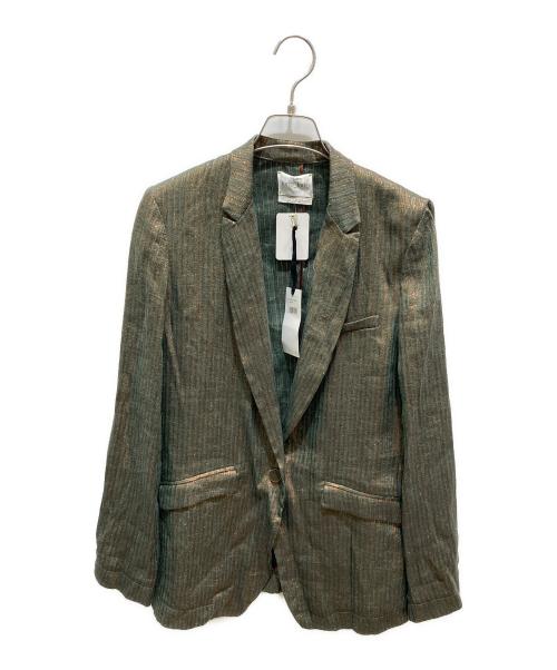 forte forte（フォルテ・フォルテ）forte forte (フォルテ・フォルテ) リネンテーラードジャケット グリーン サイズ:記載なしの為実寸参照の古着・服飾アイテム