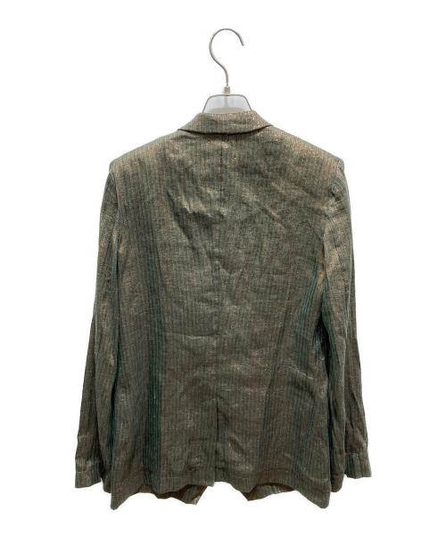 forte forte（フォルテ・フォルテ）forte forte (フォルテ・フォルテ) リネンテーラードジャケット グリーン サイズ:記載なしの為実寸参照の古着・服飾アイテム