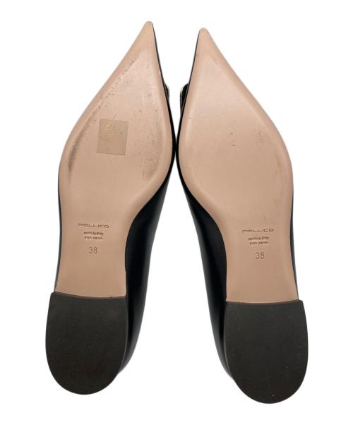 PELLICO（ペリーコ）PELLICO (ペリーコ) ポインテッドトゥパンプス ブラック サイズ:38の古着・服飾アイテム