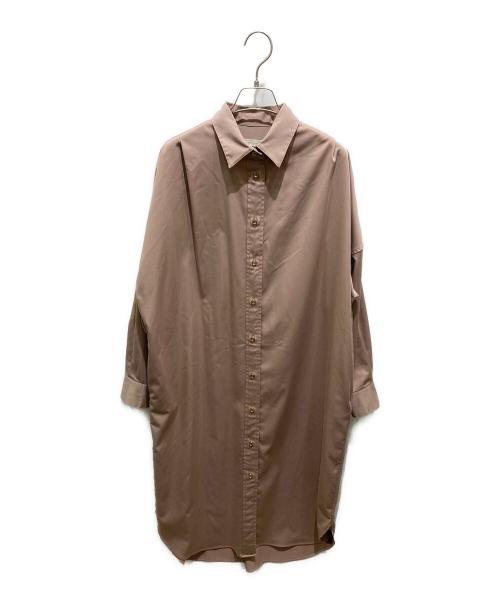 Loungedress（ラウンジドレス）Loungedress (ラウンジドレス) サテンBIGシャツワンピース ブラウン サイズ:FREEの古着・服飾アイテム