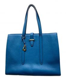 ETiAM（エティアム）の古着「シュリンク スクエアトートバッグ」｜ブルー