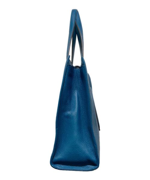 ETiAM（エティアム）ETiAM (エティアム) シュリンク スクエアトートバッグ ブルーの古着・服飾アイテム