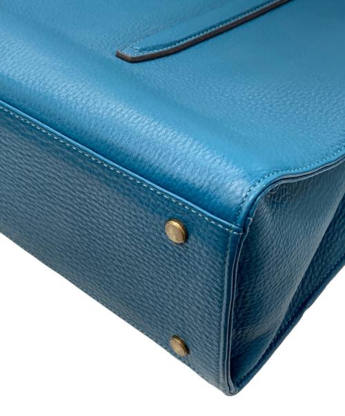 ETiAM（エティアム）ETiAM (エティアム) シュリンク スクエアトートバッグ ブルーの古着・服飾アイテム