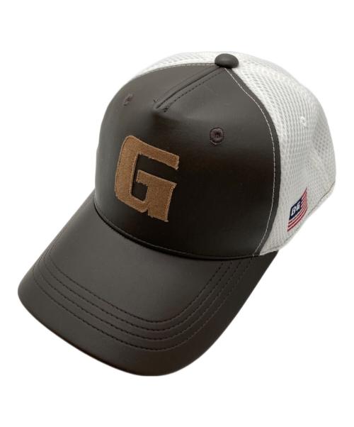 BRIEFING（ブリーフィング）BRIEFING (ブリーフィング) LEATHER INITIAL MESH CAP ブラウンの古着・服飾アイテム