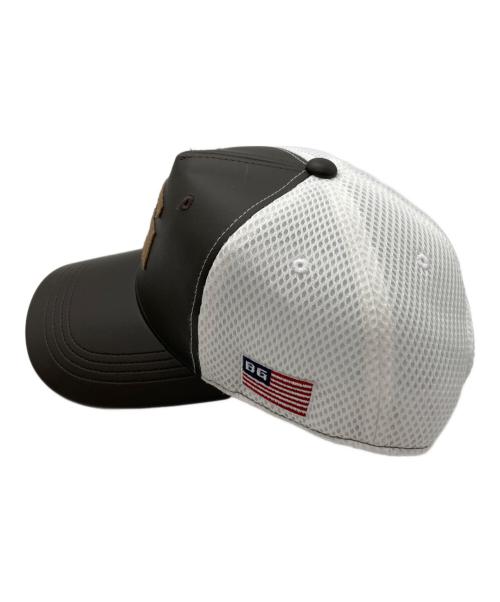 BRIEFING（ブリーフィング）BRIEFING (ブリーフィング) LEATHER INITIAL MESH CAP ブラウンの古着・服飾アイテム