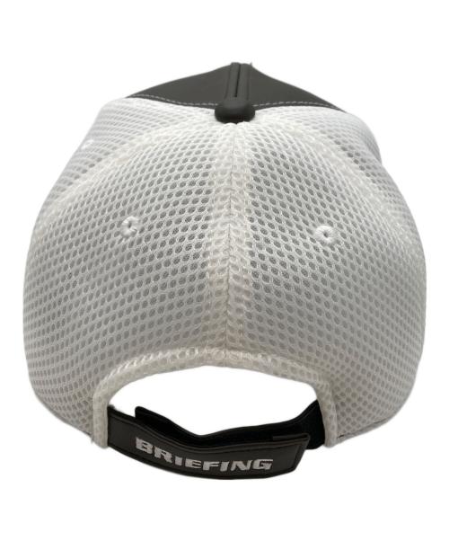 BRIEFING（ブリーフィング）BRIEFING (ブリーフィング) LEATHER INITIAL MESH CAP ブラウンの古着・服飾アイテム