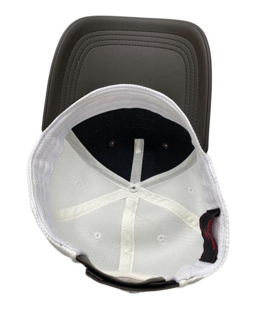 BRIEFING（ブリーフィング）BRIEFING (ブリーフィング) LEATHER INITIAL MESH CAP ブラウンの古着・服飾アイテム