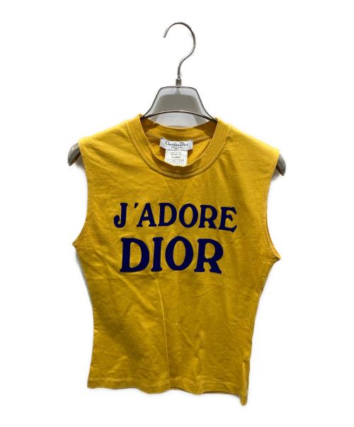 Christian Dior（クリスチャン ディオール）Christian Dior (クリスチャン ディオール) ノースリーブカットソー イエロー サイズ:36の古着・服飾アイテム