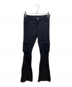 REFLEMレフレム）の古着「カーゴフレアパンツ」｜ブラック