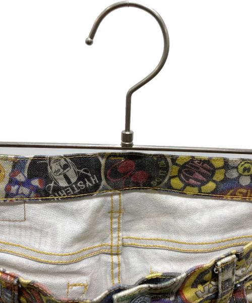 Hysteric Glamour（ヒステリックグラマー）Hysteric Glamour (ヒステリックグラマー) WAPPEN REMIX柄 9分丈スリムパンツ マルチカラー サイズ:25の古着・服飾アイテム