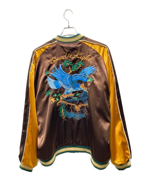 DEUS EX MACHINA（デウス エクス マキナ）DEUS EX MACHINA (デウス エクス マキナ) インパーマネント レゾナンス ジャケット/スカジャン ブラック×ブラウン サイズ:Lの古着・服飾アイテム