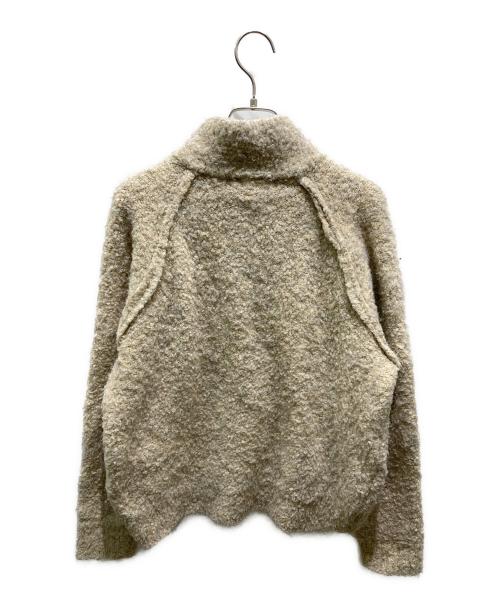 OHOTORO（オオトロ）OHOTORO (オオトロ) cottage zipper knit ベージュ サイズ:記載無しの為実寸参照の古着・服飾アイテム