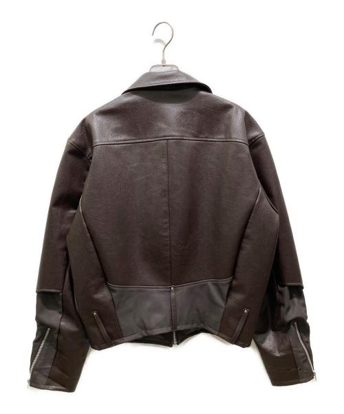 Knuth Marf（クヌースマーフ）knuth marf (クヌースマーフ) leather riders blouson(レザーライダースブルゾン） ブラウン サイズ:Mの古着・服飾アイテム