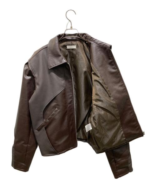 Knuth Marf（クヌースマーフ）knuth marf (クヌースマーフ) leather riders blouson(レザーライダースブルゾン） ブラウン サイズ:Mの古着・服飾アイテム