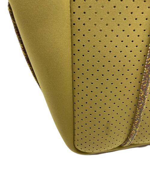 STATE OF ESCAPE（ステイトオブエスケープ）STATE OF ESCAPE (ステイトオブエスケープ) PETITE ESCAPE tote bag 黄緑の古着・服飾アイテム