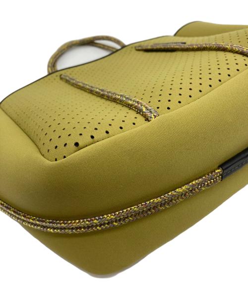 STATE OF ESCAPE（ステイトオブエスケープ）STATE OF ESCAPE (ステイトオブエスケープ) PETITE ESCAPE tote bag 黄緑の古着・服飾アイテム