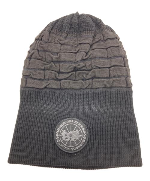 CANADA GOOSE BLACK LABEL（カナダグース ブラックレーベル）CANADA GOOSE BLACK LABEL (カナダグース ブラックレーベル) ニット帽 ブラックの古着・服飾アイテム