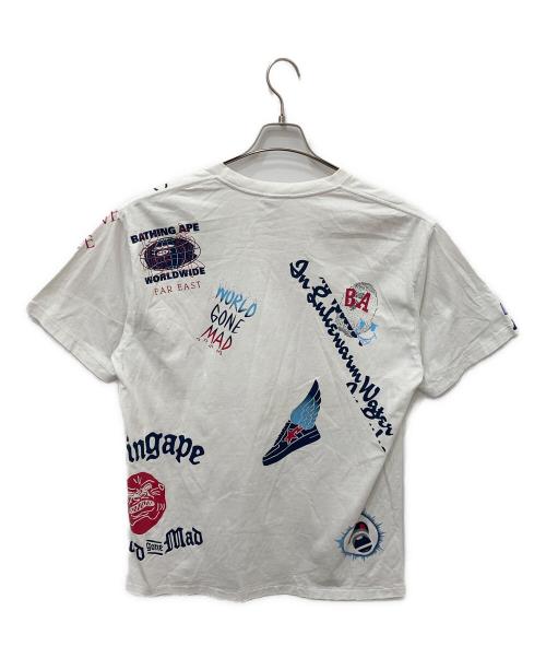 BAPE BY A BATHING APE（ベイプバイアベイシングエイプ）BAPE BY A BATHING APE (ベイプバイアベイシングエイプ) プリントTシャツ ホワイト サイズ:2XLの古着・服飾アイテム