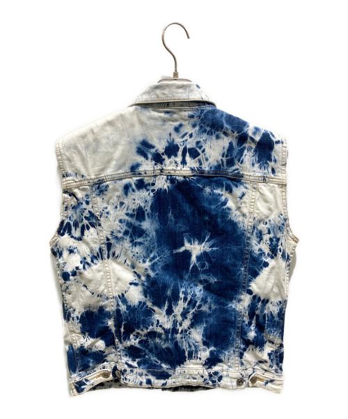 DSQUARED2（ディースクエアード）DSQUARED2 (ディースクエアード) ブリーチデニムベスト インディゴ サイズ:48の古着・服飾アイテム