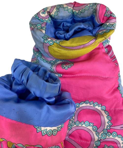 Emilio Pucci（エミリオ プッチ）Emilio Pucci (エミリオ プッチ) 総柄ダウンジャケット ブルー サイズ:36の古着・服飾アイテム