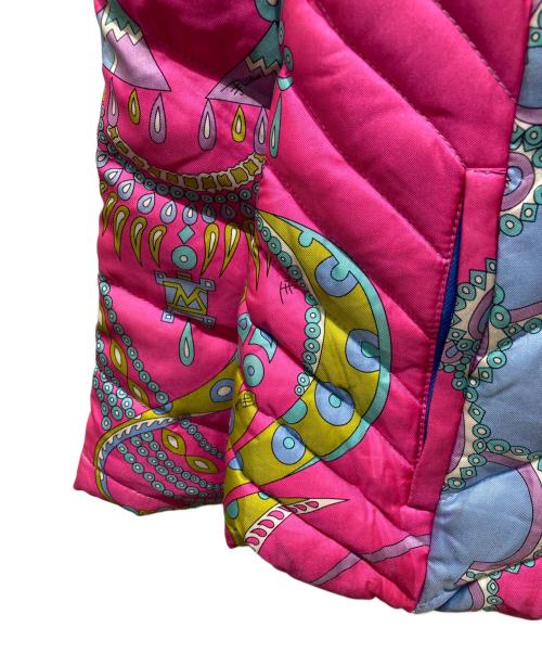 Emilio Pucci（エミリオ プッチ）Emilio Pucci (エミリオ プッチ) 総柄ダウンジャケット ブルー サイズ:36の古着・服飾アイテム