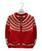 hysterics×CANADIAN SWEATERヒステリックス×カナディアンセーター）の古着「カウチンニットカーディガン」｜レッド