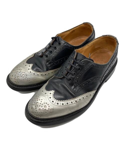 Tricker's（トリッカーズ）Tricker's (トリッカーズ) SOPH. (ソフ) ウィングチップシューズ ブラック×シルバー サイズ:10-5の古着・服飾アイテム