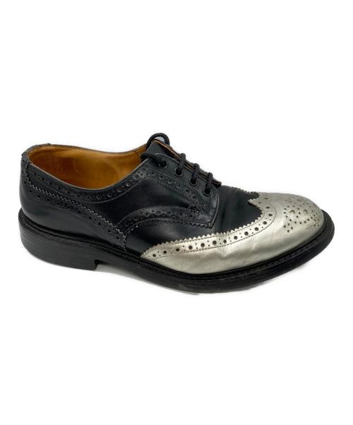 Tricker's（トリッカーズ）Tricker's (トリッカーズ) SOPH. (ソフ) ウィングチップシューズ ブラック×シルバー サイズ:10-5の古着・服飾アイテム