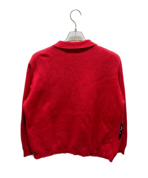 TTT MSW（ティー）TTT MSW (ティー) 21AWPanther Knit Cardigan レッド サイズ:Mの古着・服飾アイテム