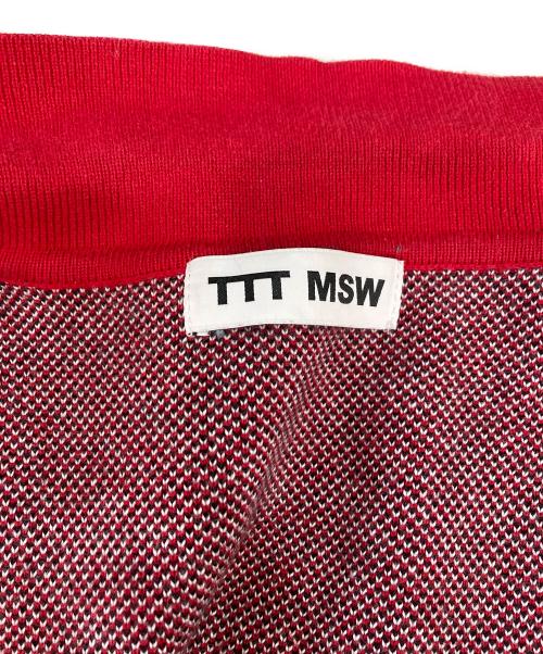 TTT MSW（ティー）TTT MSW (ティー) 21AWPanther Knit Cardigan レッド サイズ:Mの古着・服飾アイテム