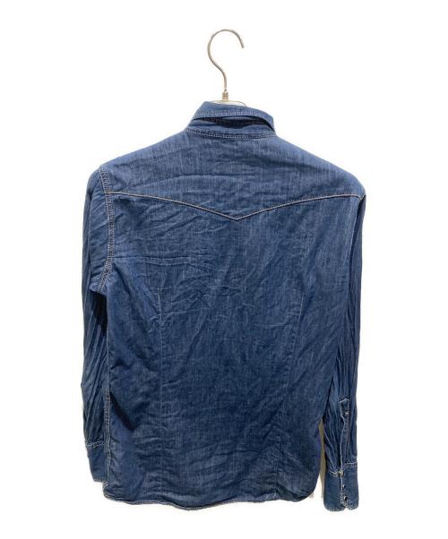 DSQUARED2（ディースクエアード）DSQUARED2 (ディースクエアード) デニムウエスタンシャツ ブルー サイズ:48の古着・服飾アイテム