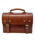 Herzヘルツ）の古着「2WAY樽型レザーバッグ」｜ブラウン