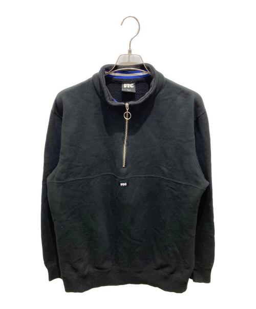 FTC（エフティーシー）FTC (エフティーシー) STRIPE RIB HALF ZIP SWEATSHIRT ブラック サイズ:Lの古着・服飾アイテム