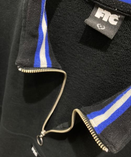 FTC（エフティーシー）FTC (エフティーシー) STRIPE RIB HALF ZIP SWEATSHIRT ブラック サイズ:Lの古着・服飾アイテム