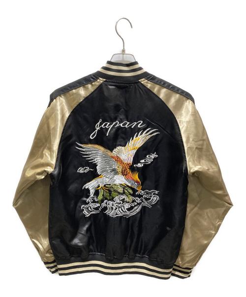 一心如鏡（イッシンニョキョウ）一心如鏡 (イッシンニョキョウ) 鷹刺繍スカジャン ブラック サイズ:Lの古着・服飾アイテム