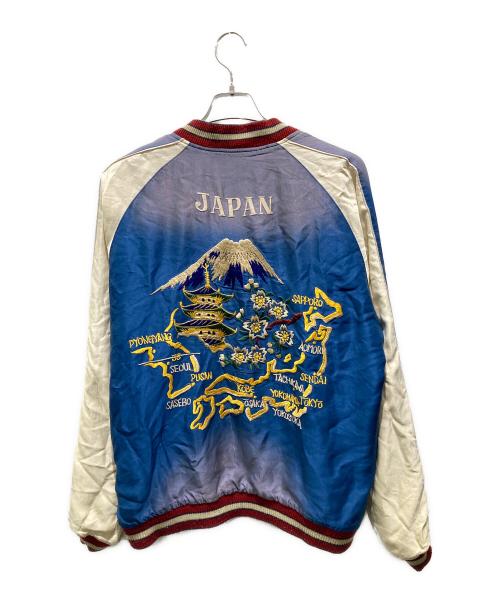 東洋エンタープライズ（トウヨウエンタープライズ）東洋エンタープライズ (トウヨウエンタープライズ) スカジャン ブルー×レッド サイズ:Lの古着・服飾アイテム