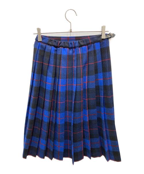 O'NEIL OF DUBLIN（オニールオブダブリン）O'NEIL OF DUBLIN (オニールオブダブリン) ウールチェック巻きスカート ブルー サイズ:38の古着・服飾アイテム