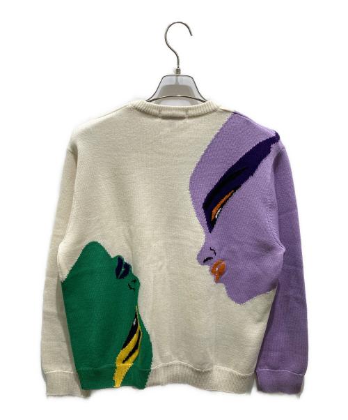 SUPREME（シュプリーム）Supreme (シュプリーム) Faces Sweater ホワイト サイズ:Mの古着・服飾アイテム