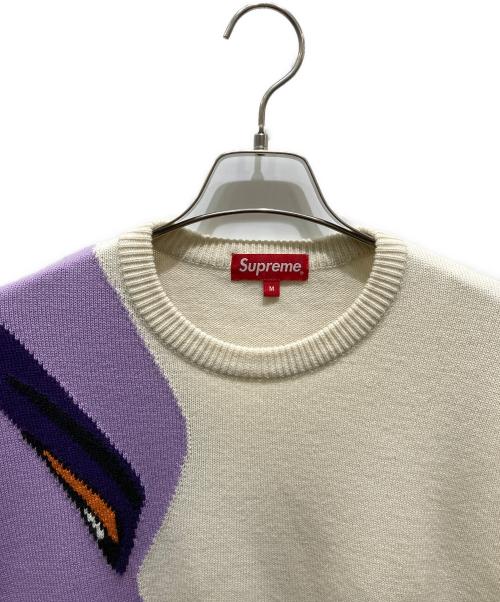 SUPREME（シュプリーム）Supreme (シュプリーム) Faces Sweater ホワイト サイズ:Mの古着・服飾アイテム