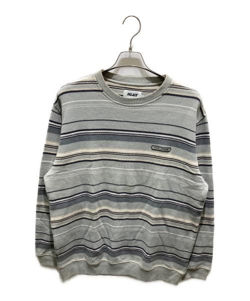 PALACE（パレス）PALACE (パレス) クルーネックニット グレー サイズ:Sの古着・服飾アイテム
