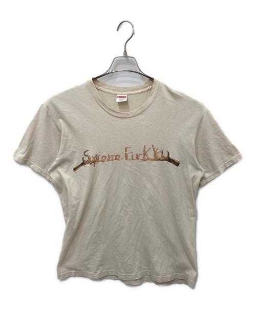 SUPREME（シュプリーム）Supreme (シュプリーム) プリントTシャツ ベージュ サイズ:Mの古着・服飾アイテム