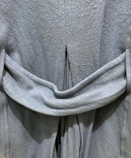 Lallia Mu（ラリア ムー）Lallia Mu (ラリア ムー) ノーカラーロングコート ブルー サイズ:Mの古着・服飾アイテム