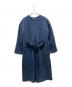 Lallia Mu (ラリア ムー) ノーカラーロングコート ブルー サイズ:M：7000円