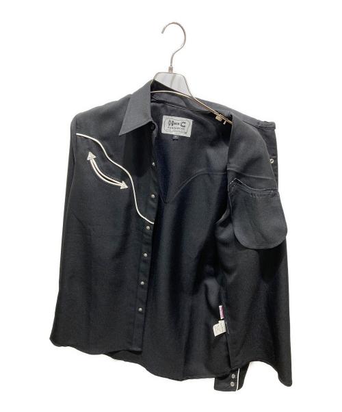 H BAR C（エイチバーシー）H BAR C (エイチバーシー) ウエスタンシャツ ブラック サイズ:Mの古着・服飾アイテム