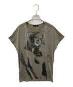Hysteric Glamourヒステリックグラマー）の古着「ノースリーブカットソー」｜オリーブ